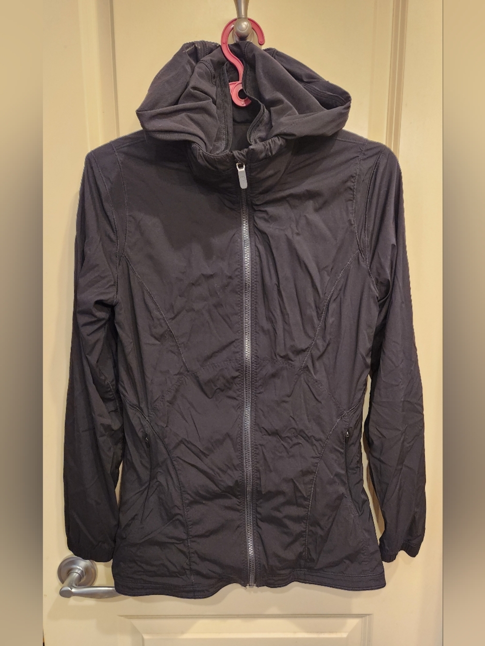 Women’s Black Hooded Lightweight Jacket